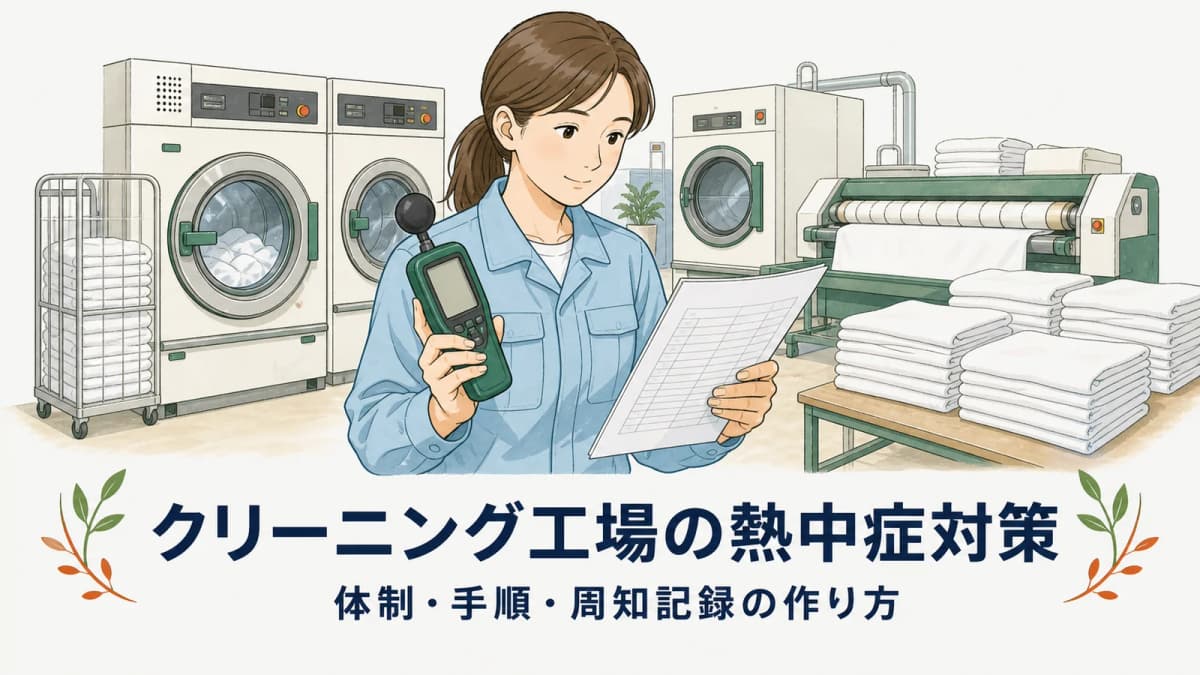 クリーニング工場の熱中症対策|体制・手順・周知記録の作り方【2026年版】