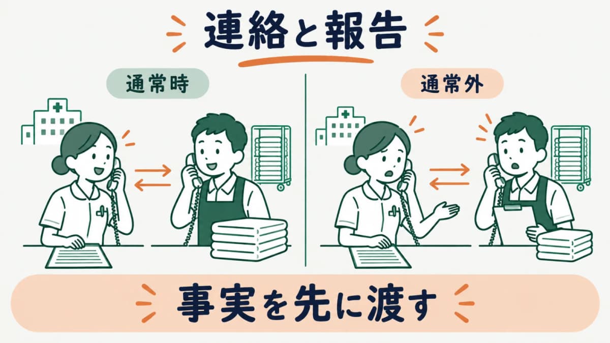 通常時と通常外の連絡先を分ける図
