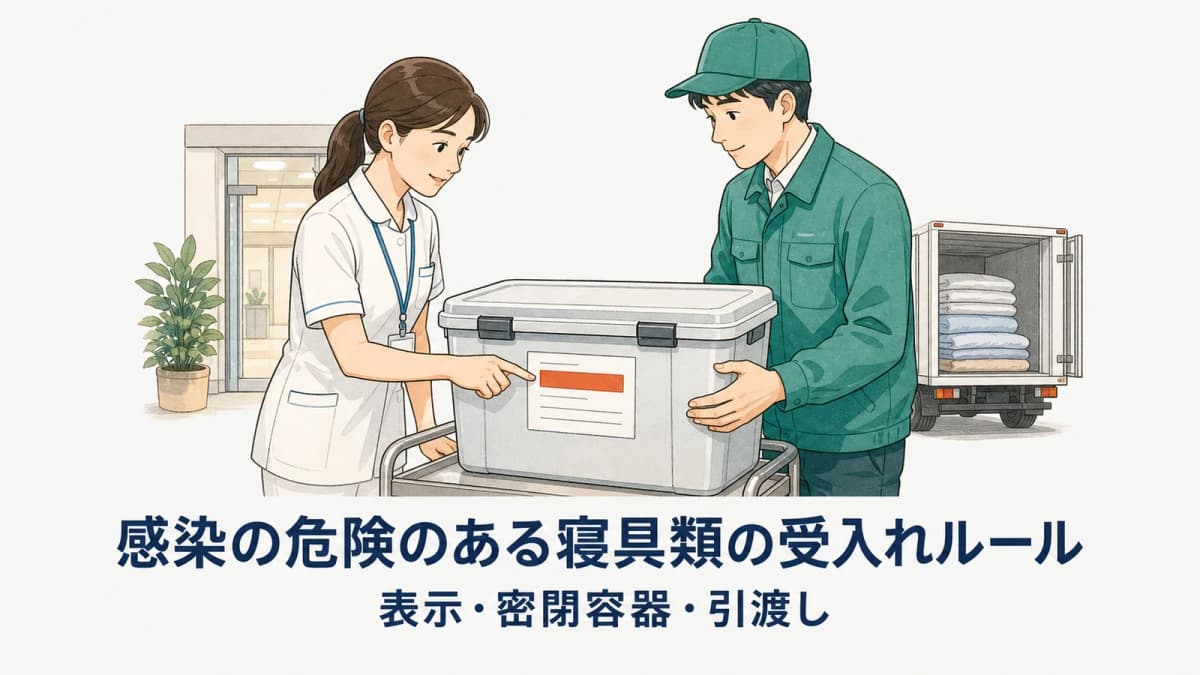 感染の危険のある寝具類の受入れルール|表示・密閉容器・引渡し【2026年版】