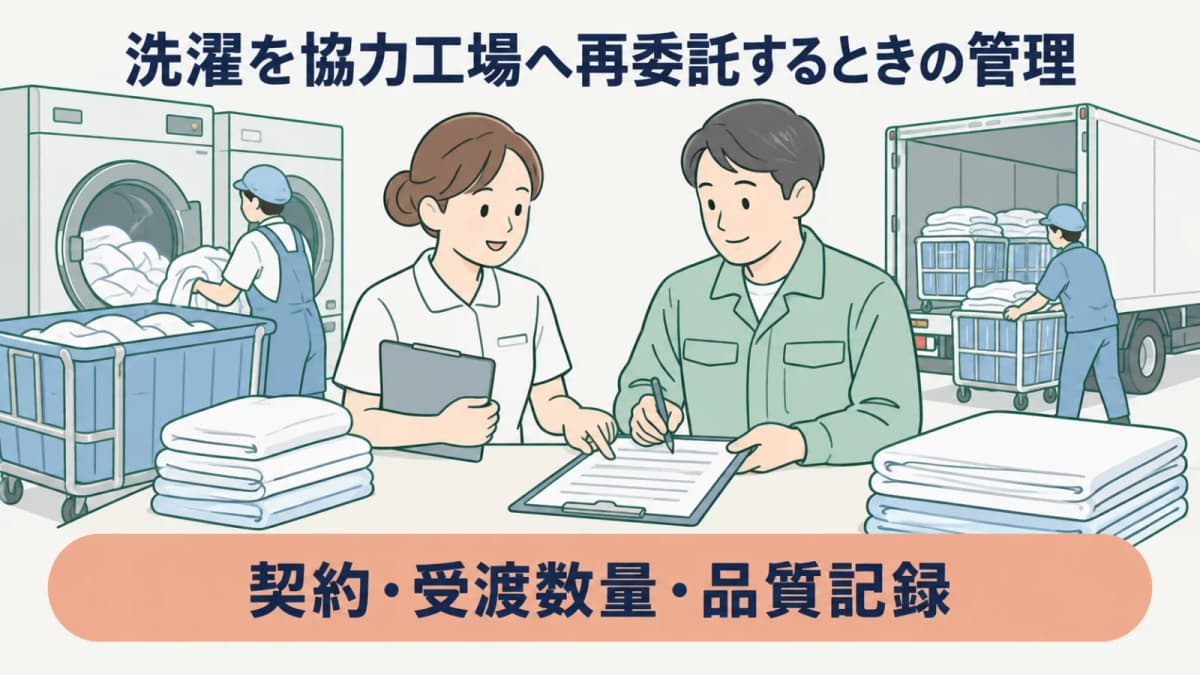 洗濯を協力工場へ再委託するときの管理|契約・受渡数量・品質記録【2026年版】
