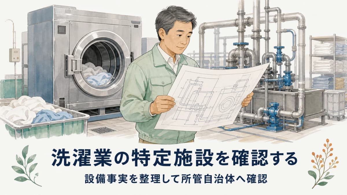 洗濯業の特定施設とは?水質汚濁防止法の確認手順【2026年版】