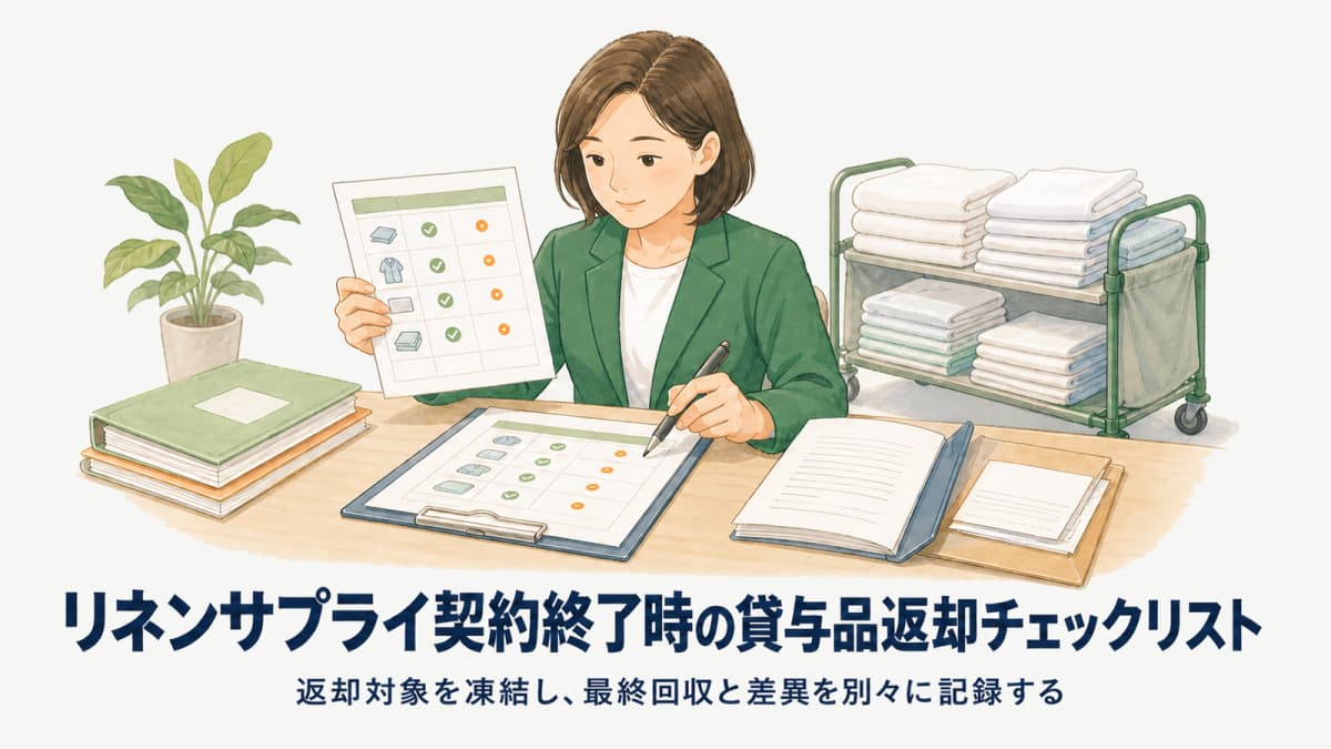 リネンサプライ契約終了時の貸与品返却チェックリスト【2026年版】