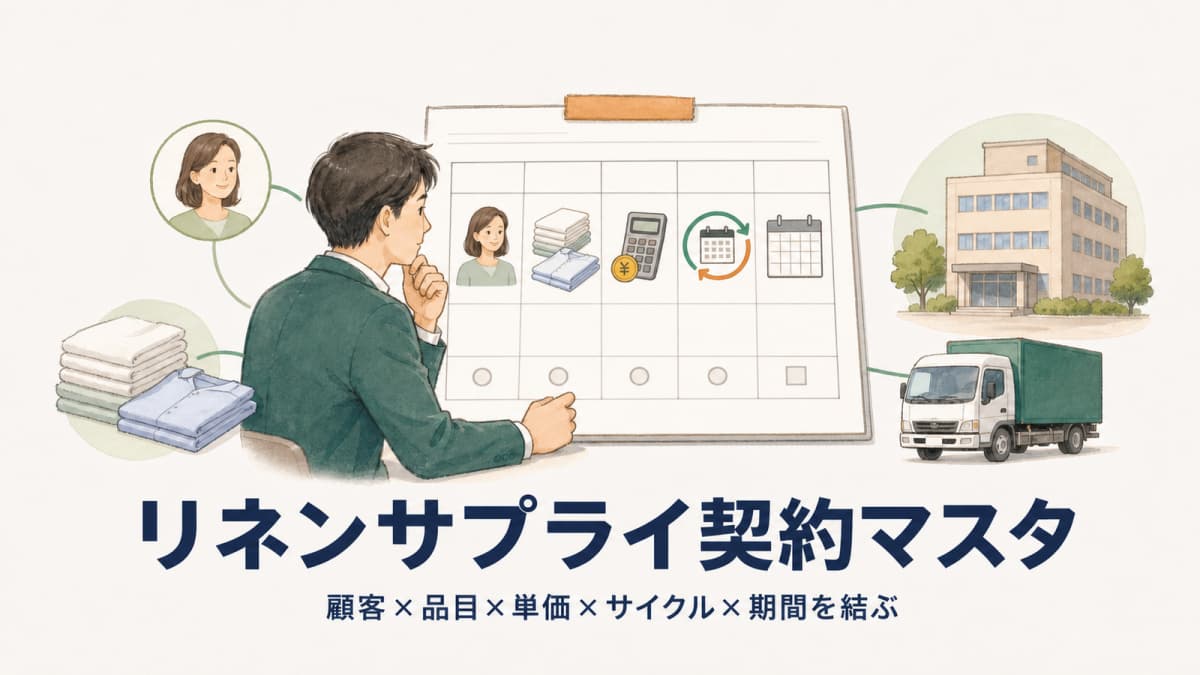 リネンサプライ契約マスタの作り方|項目と変更履歴の管理【2026年版】