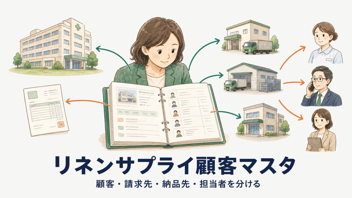 リネンサプライ顧客マスタの作り方|必須項目と登録ルール【2026年版】