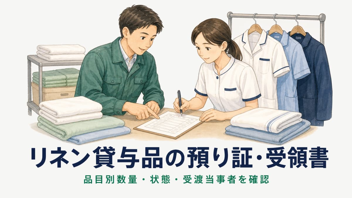 リネン貸与品の預り証・受領書の作り方|記載項目と様式【2026年版】