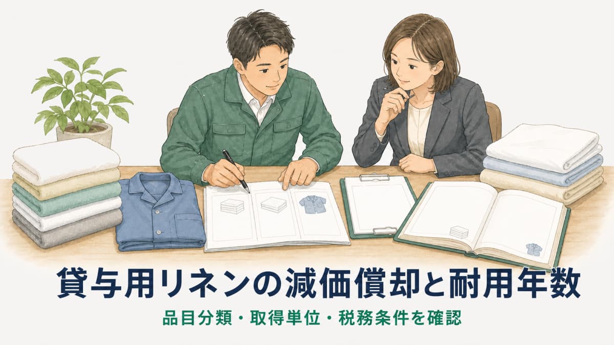 リネンの減価償却と耐用年数|貸与側の資産計上判断【2026年版】