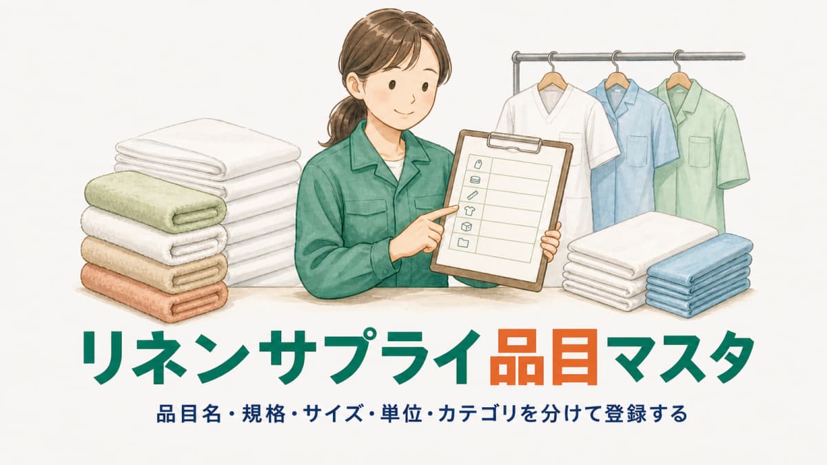 リネンサプライ品目マスタの作り方|項目と命名規則【2026年版】