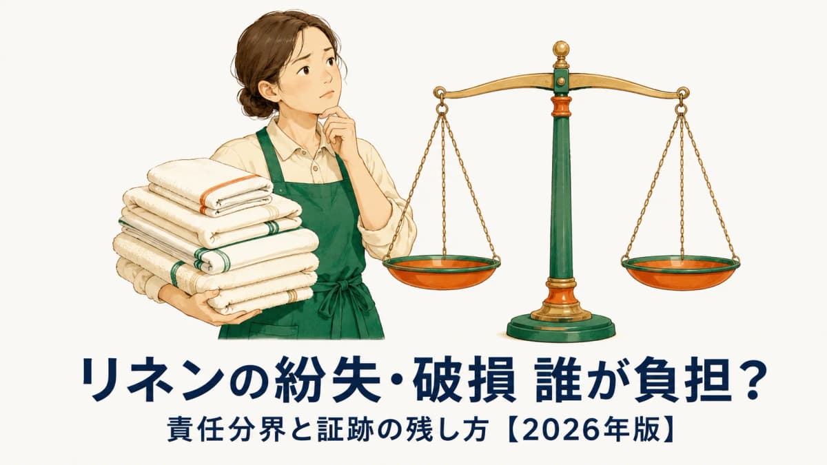 リネンの紛失・破損は誰が負担?責任分界と証跡の残し方【2026年版】