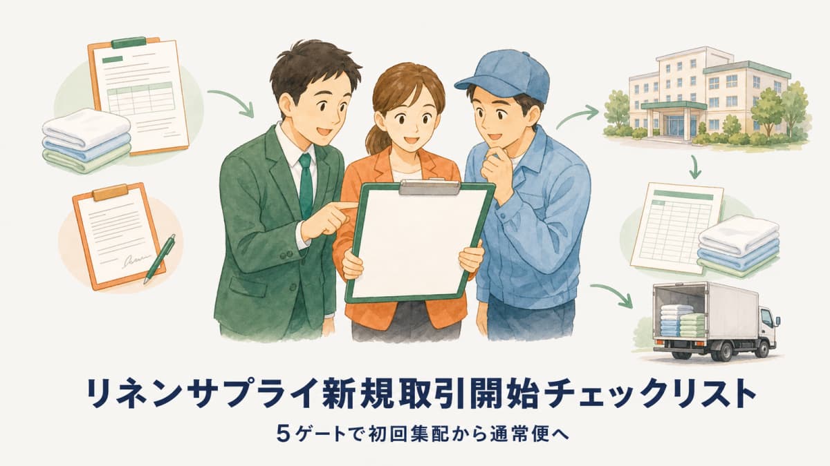リネンサプライ新規取引開始チェックリスト|初回集配まで【2026年版】