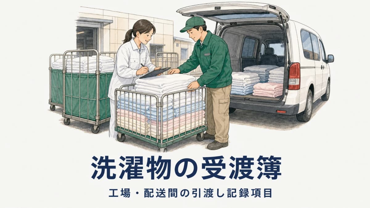 洗濯物の受渡簿|工場・配送間の引渡し記録項目【2026年版】