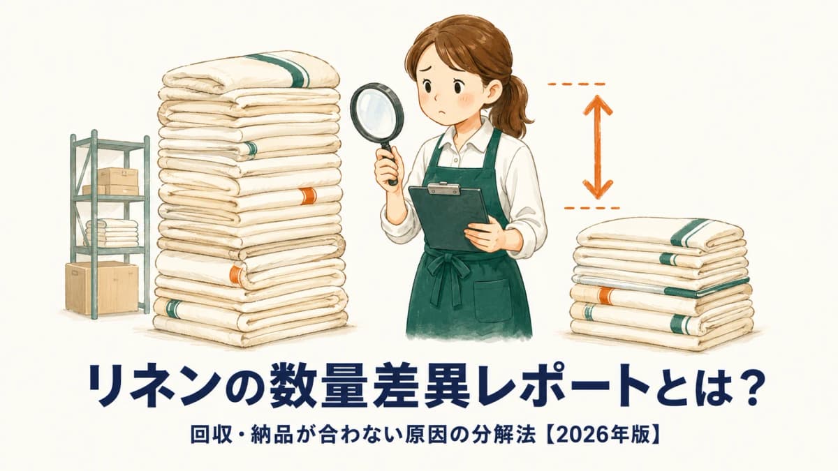 リネンの数量差異レポートとは|回収・納品が合わない原因の分解法【2026年版】