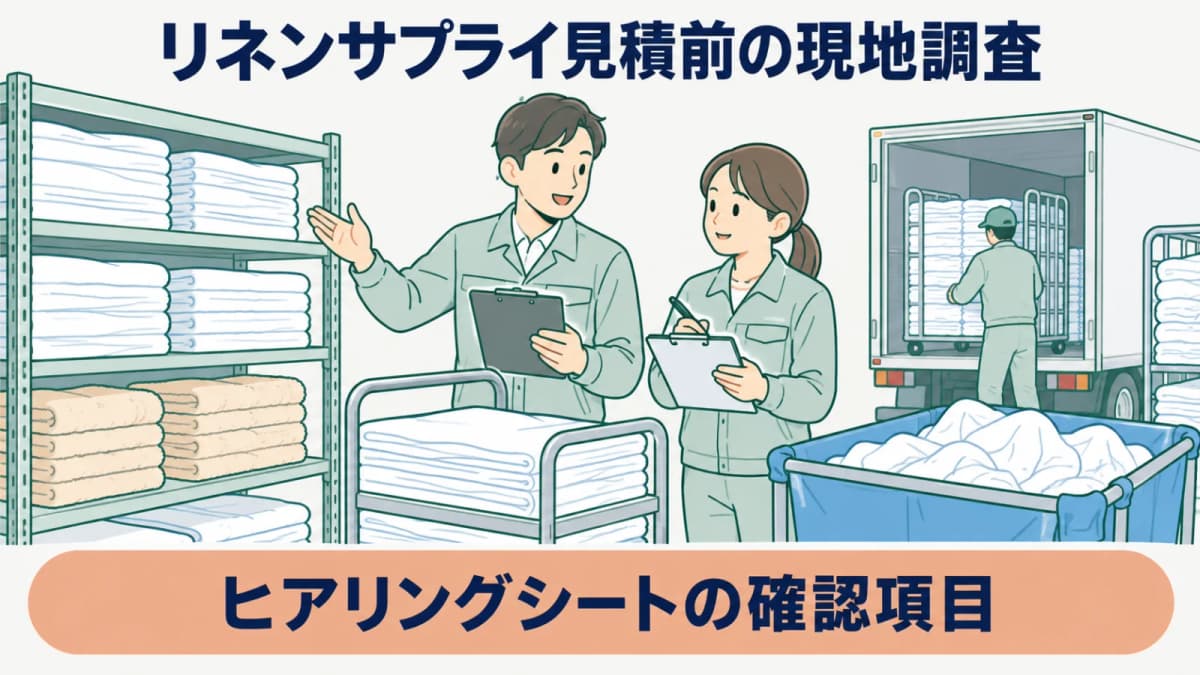 リネンサプライ見積前の現地調査|ヒアリングシートの確認項目【2026年版】