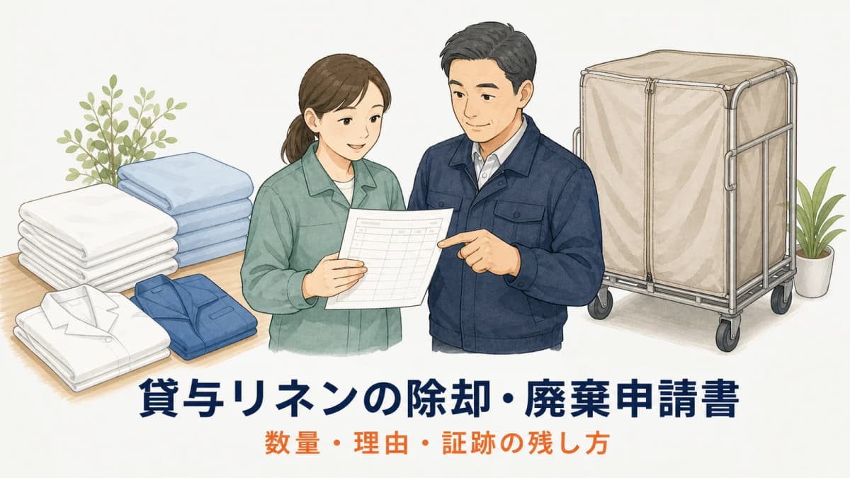 貸与リネンの除却・廃棄申請書|数量・理由・証跡の残し方【2026年版】