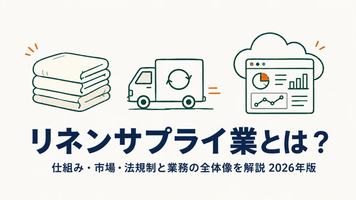 リネンサプライ業とは?仕組み・市場・法規制と業務の全体像【2026年版】