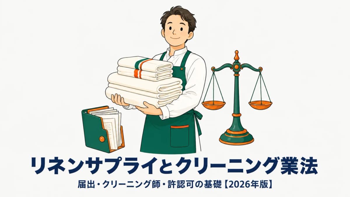 クリーニング業法とリネンサプライ|届出・クリーニング師の基礎【2026年版】