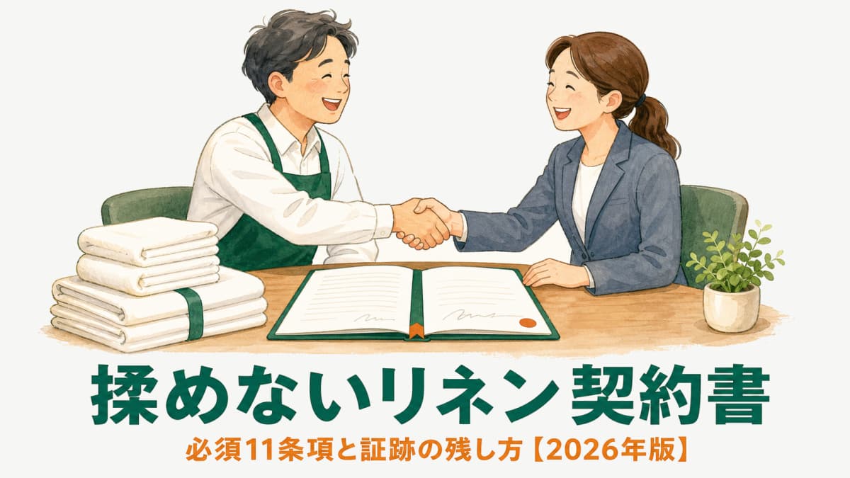 リネンサプライ契約書の作り方|貸与品・弁償・単価改定の必須11条項【2026年版】