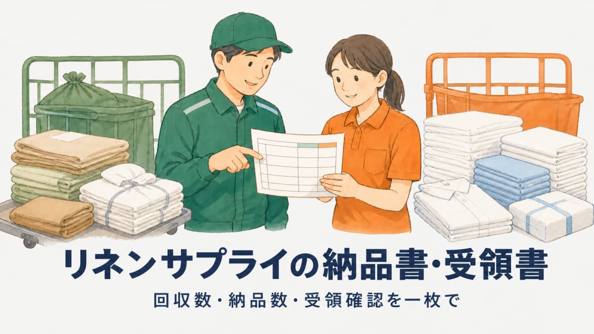 リネンサプライ納品書・受領書の書き方|現場伝票の必須項目【2026年版】