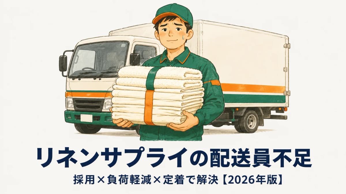 リネンサプライの配送員・人手不足は採用×負荷軽減×定着で解決【2026年版】