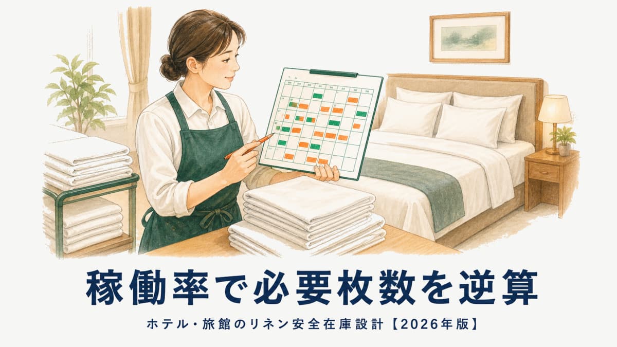 ホテル・旅館向けリネンサプライ管理|稼働率で必要枚数を逆算する【2026年版】