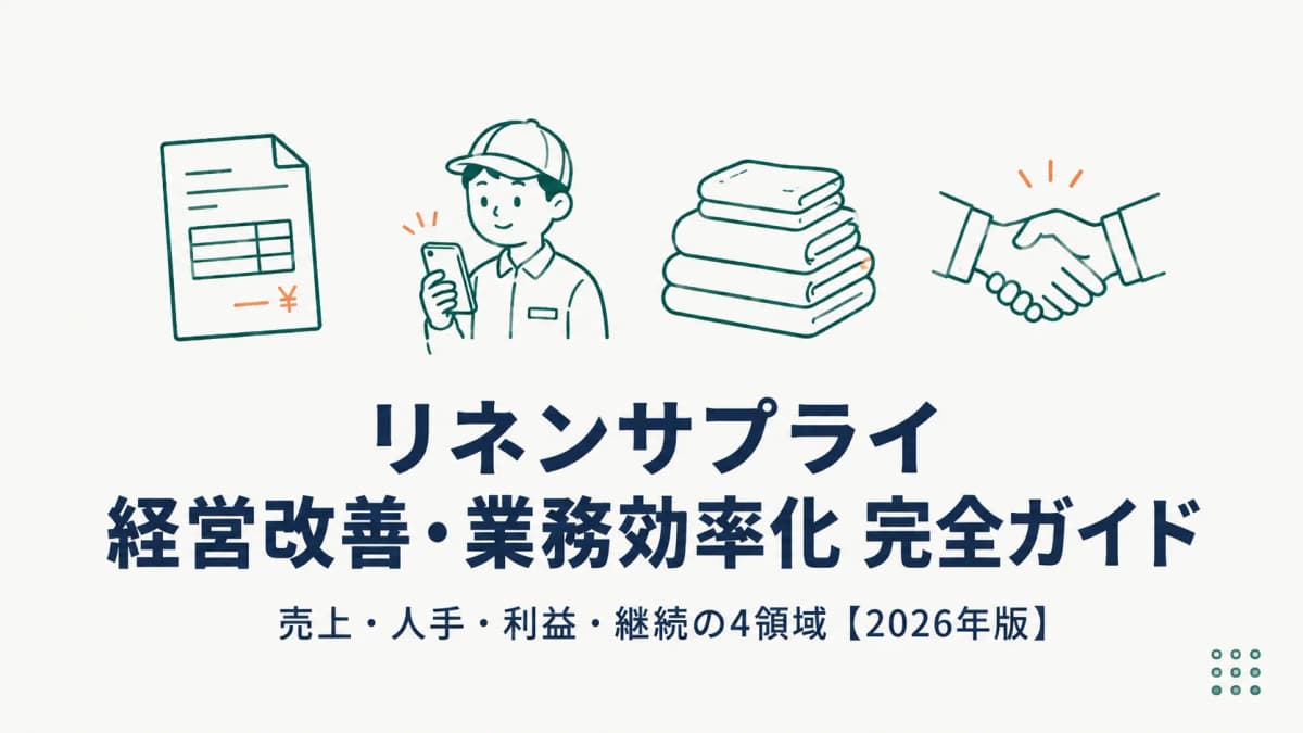 リネンサプライの経営改善・業務効率化 完全ガイド【2026年版】
