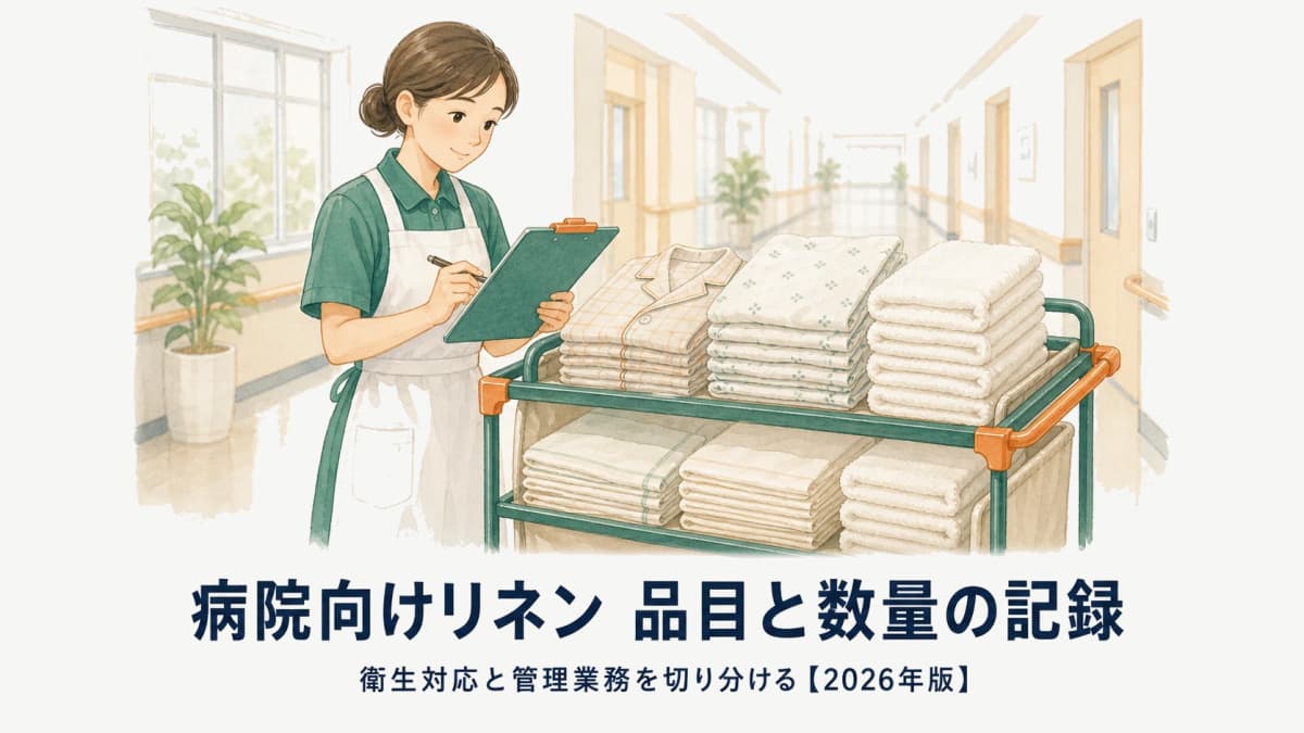 病院・医療機関向けリネンサプライ管理|品目区分と衛生・数量差異の記録【2026年版】