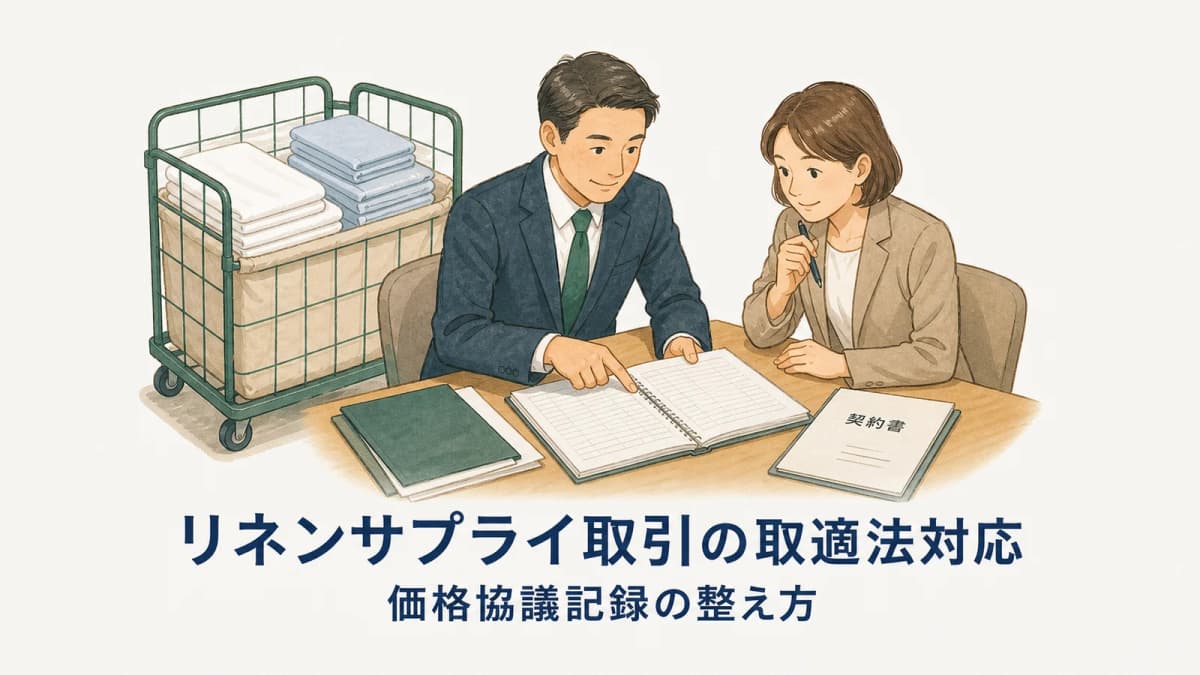 リネンサプライ取引の取適法対応|価格協議記録の整え方【2026年版】