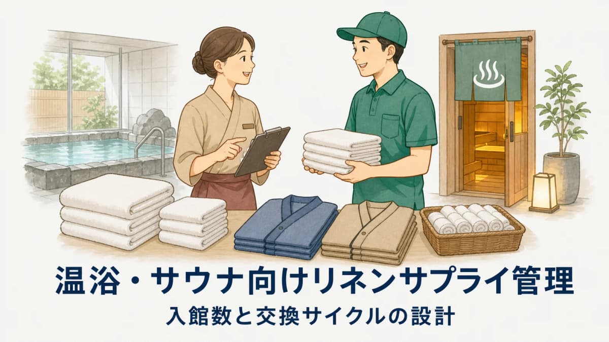 温浴・サウナ向けリネンサプライ管理|入館数と交換サイクルの設計【2026年版】