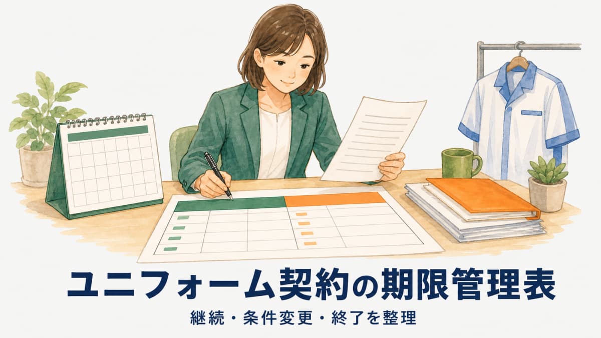 ユニフォームレンタルの契約期限管理表|更新・終了を整理【2026年版】