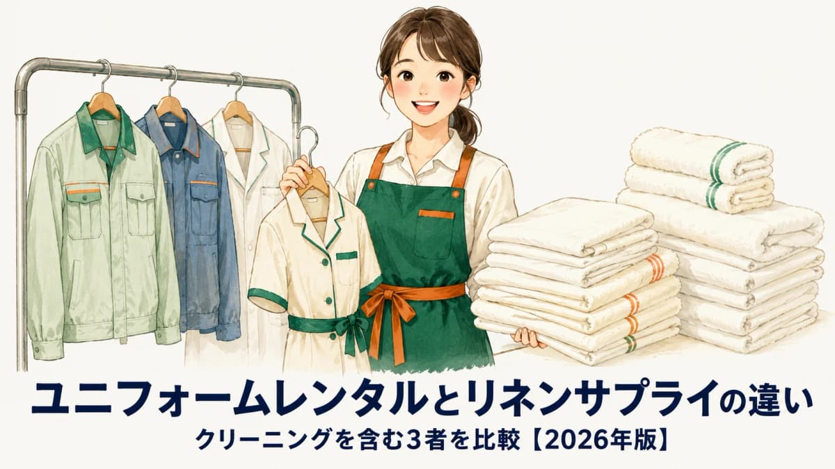ユニフォームレンタルとリネンサプライの違い|3者比較【2026年版】