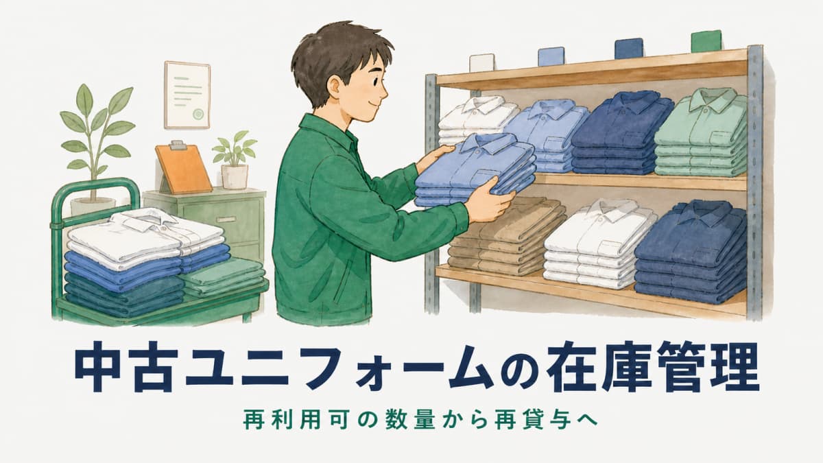 ユニフォームレンタルの中古在庫管理|再貸与までの運用手順【2026年版】